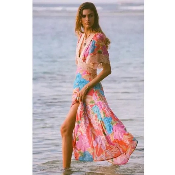 SPELL Painters Garden Lace Maxi Dress - Picture 3 of 4